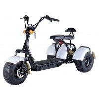 Электроскутер трехколесный Citycoco 1500W, 60В 20Ah Trike Белый